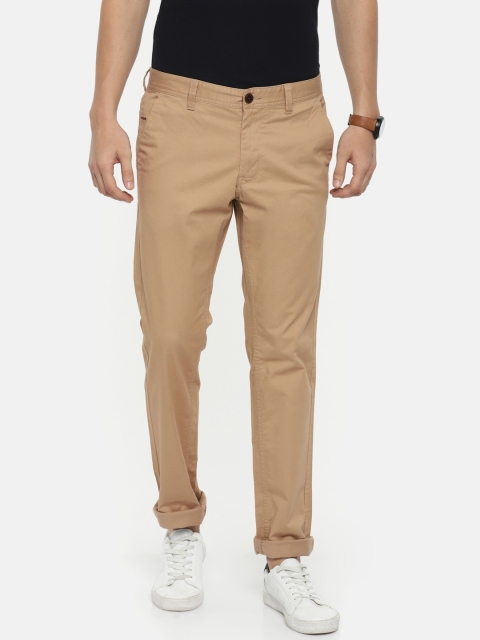 

Indian Terrain Men Khaki Brooklyn Slim Fit Solid Chinos