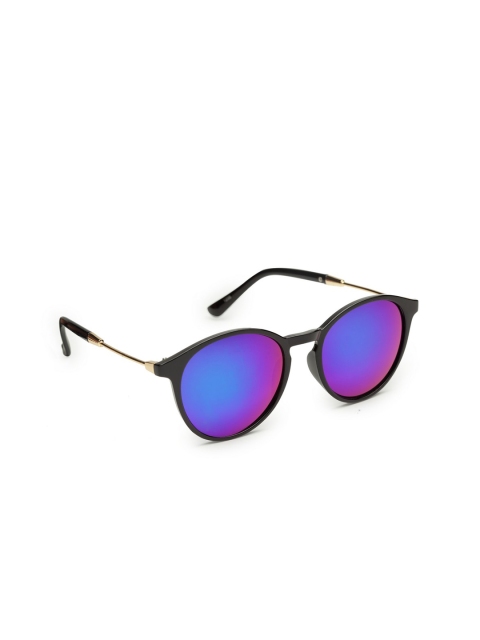 

Get Glamr Women Oval Mirrored Sunglasses, Blue