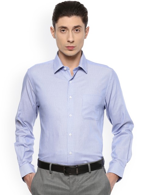 

Peter England Elite Men Blue Slim Fit Printed Formal Shirt