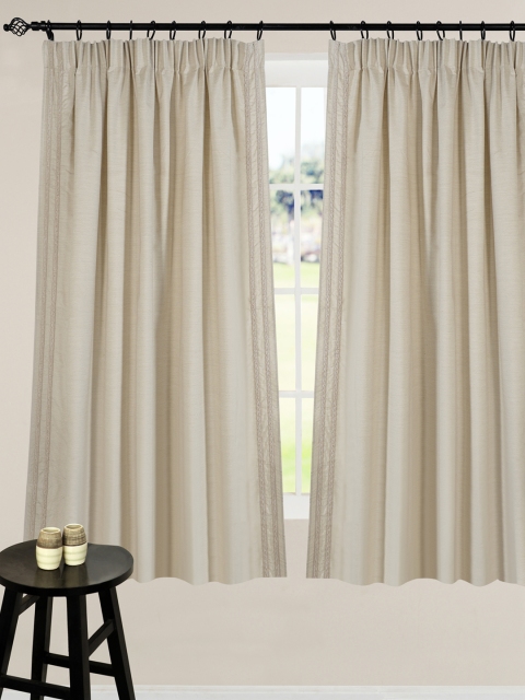 

Deco Window Beige Pleated Shikha Single Curtain