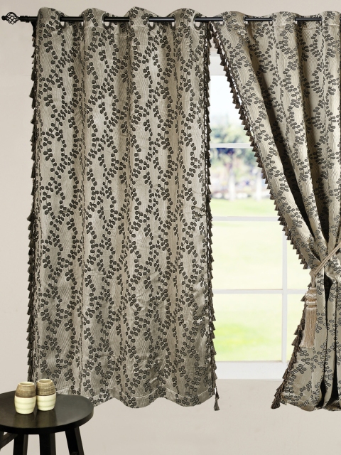 

Deco Window Beige & Black Window Curtain
