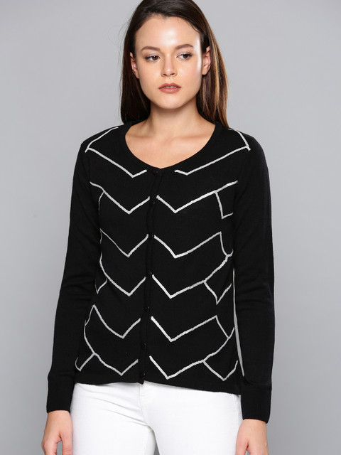 

Chemistry Women Black Embellished Cardigan