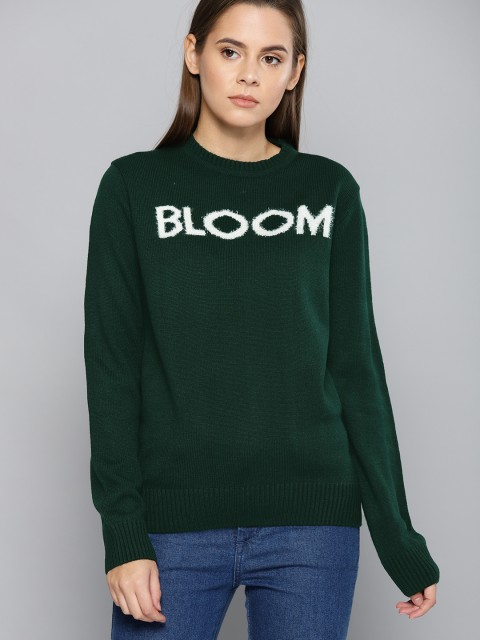 

Chemistry Women Green Self-deisgn Pullover Sweater