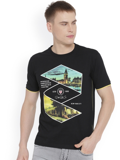 

Duke Men Black Printed Round Neck T-shirt