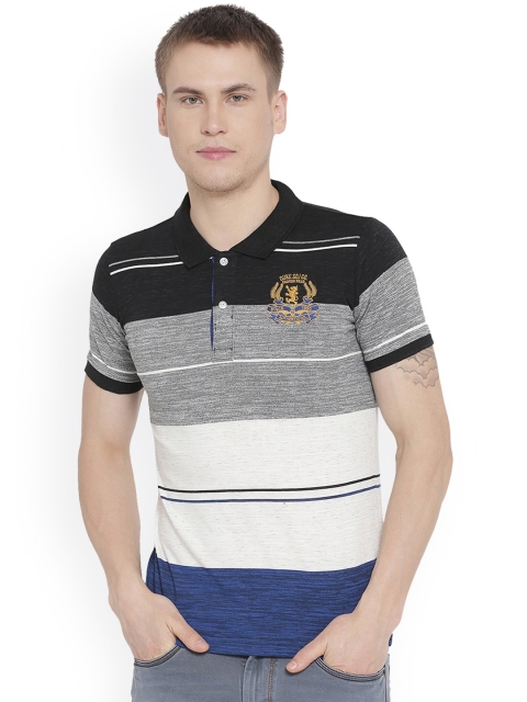 

Duke Men Multicoloured Striped Polo Collar T-shirt, Multi
