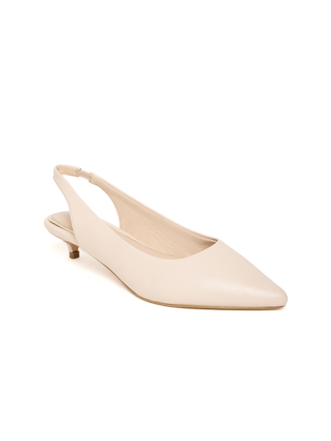 

Carlton London Women Beige Leather Solid Pumps