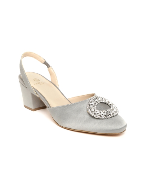 

Carlton London Women Grey Solid Pumps with Embellishment
