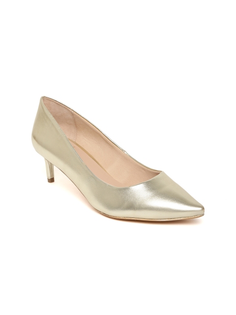 

Carlton London Women Gold-Toned Solid Pumps
