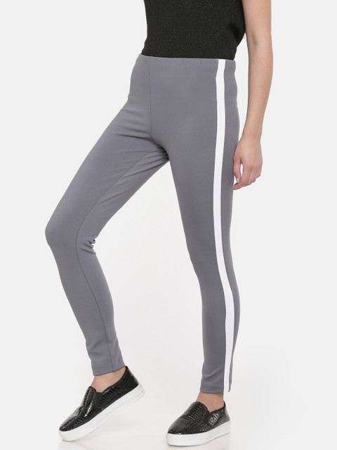 

Go Colors Women Grey Solid Ankle-Length Jeggings