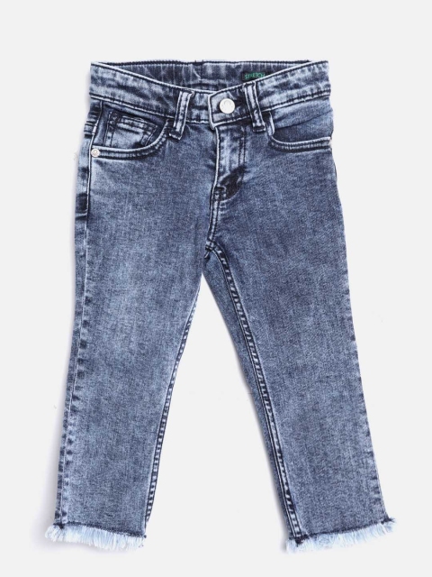 

United Colors of Benetton Boys Blue Slim Fit Mid-Rise Clean Look Stretchable Jeans