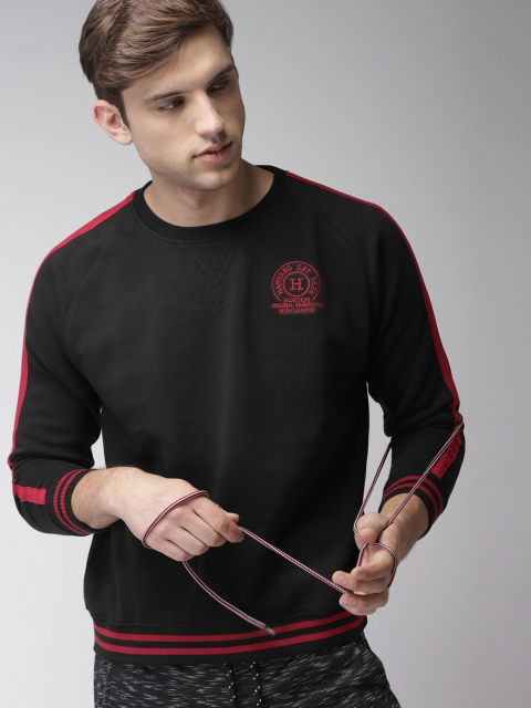 

Harvard Men Black Solid Sweatshirt