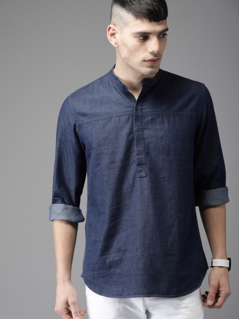 

Moda Rapido Men Blue Regular Fit Solid Casual Shirt
