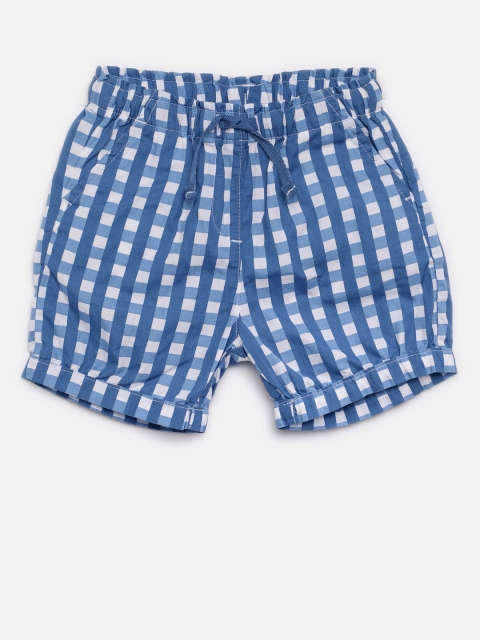 

Juniors by Lifestyle Girls Blue Checked Regular Fit Shorts