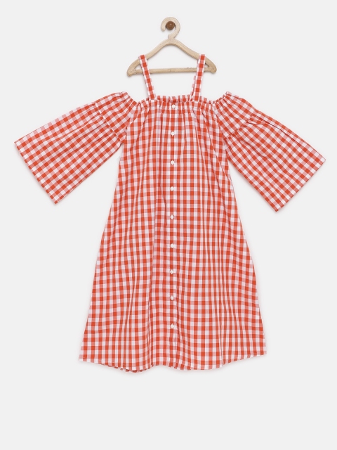 

Fame Forever by Lifestyle Girls Red Checked A-Line Dress