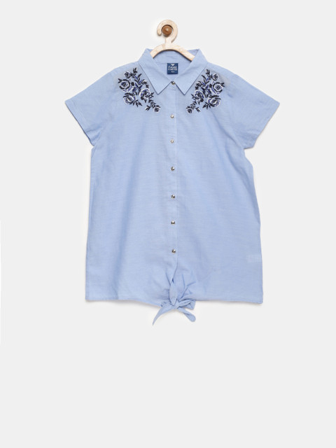 

Fame Forever by Lifestyle Girls Blue Solid Casual Shirt