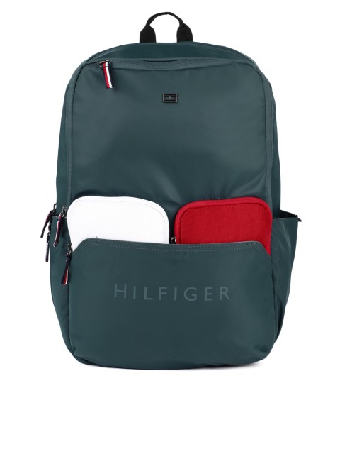 

Tommy Hilfiger Men Green Colourblocked Laptop Backpack