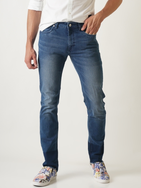

Blue Saint Men Blue Slim Fit Mid-Rise Clean Look Stretchable Jeans