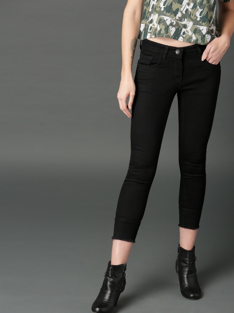 

Roadster Women Black Skinny Fit Mid-Rise Clean Look Stretchable Jeans