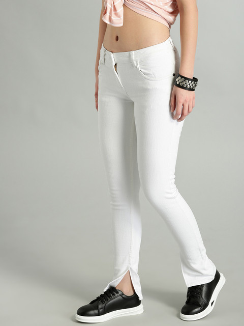 

Roadster Women White Skinny Fit Mid-Rise Clean Look Stretchable Jeans