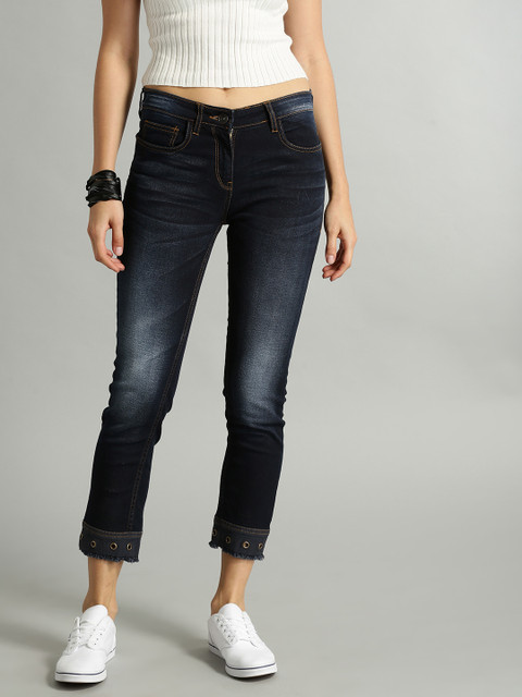 

Roadster Women Navy Blue Skinny Fit Mid-Rise Clean Look Stretchable Jeans