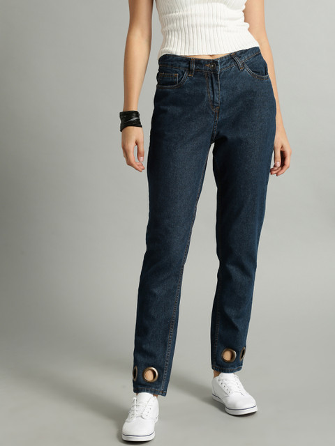 

Roadster Women Blue Boyfriend Fit Mid-Rise Clean Look Jeans