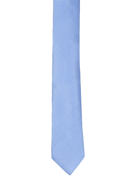 

Louis Philippe Blue Silk Woven Design Broad Tie