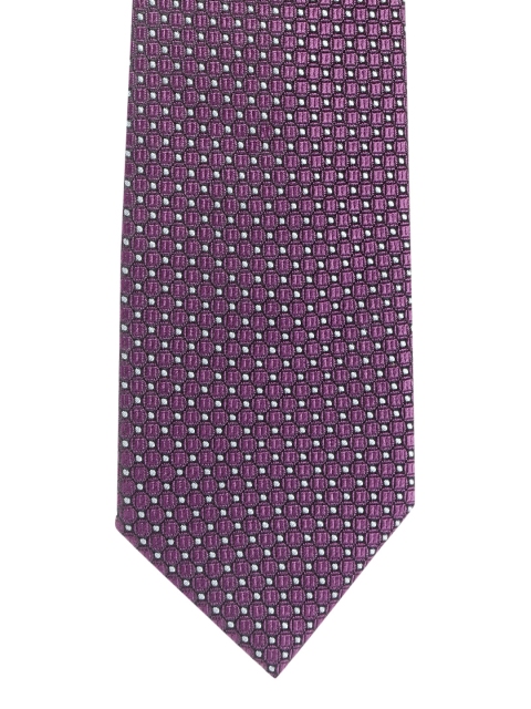 

Louis Philippe Purple Silk Woven Design Broad Tie