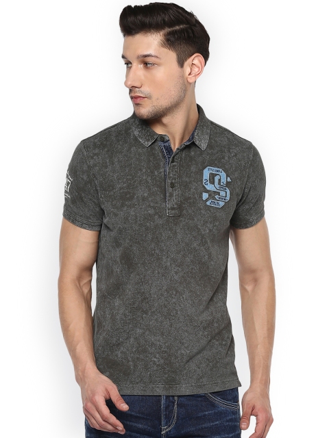 

SPYKAR Men Grey Solid Polo Collar T-shirt