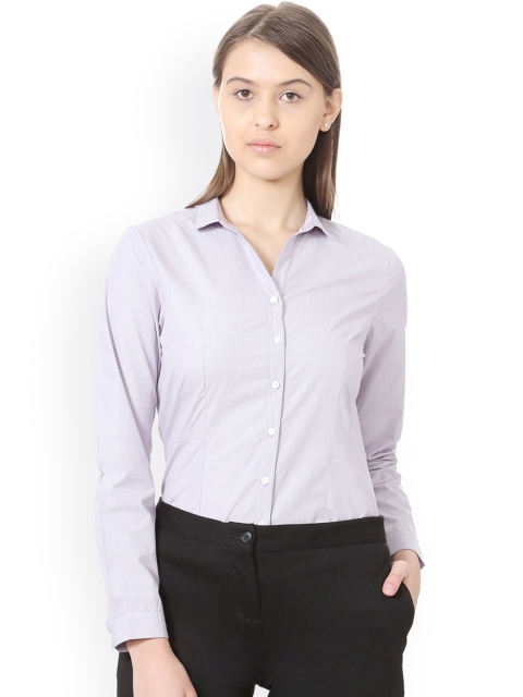 

Allen Solly Woman Women Grey Regular Fit Solid Formal Shirt
