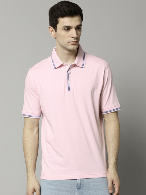 

Marks & Spencer Men Pink Solid Polo Collar T-shirt