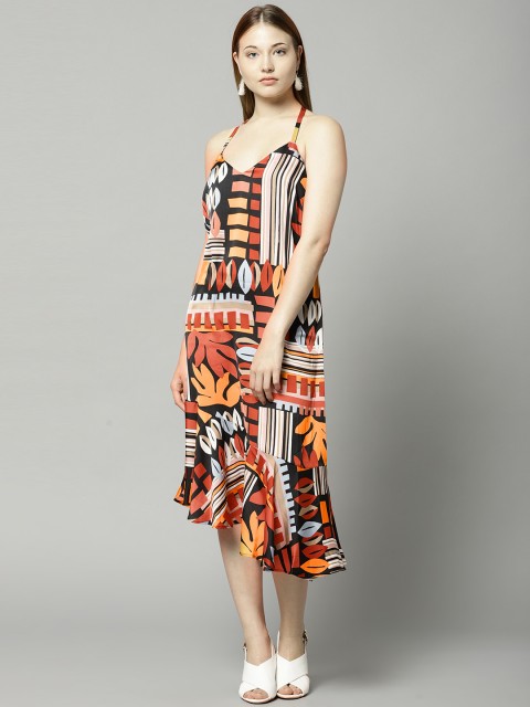 

Marks & Spencer Women Multicoloured Printed A-Line Dress, Multi