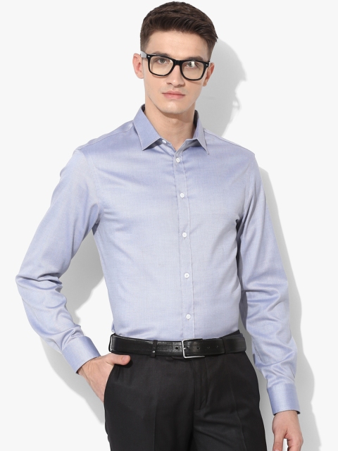 

Celio Men Blue Regular Fit Self Design Casual Shirt