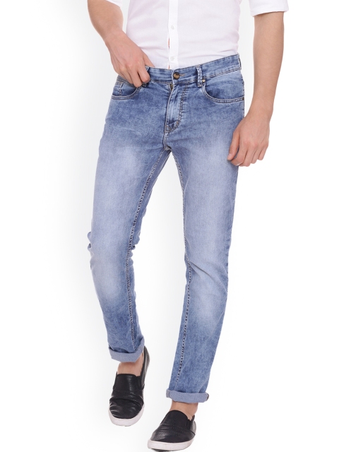 

People Men Blue Regular Fit Mid-Rise Clean Look Jeans