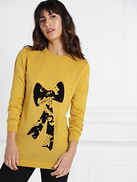 

all about you Women Mustard Solid Pullover