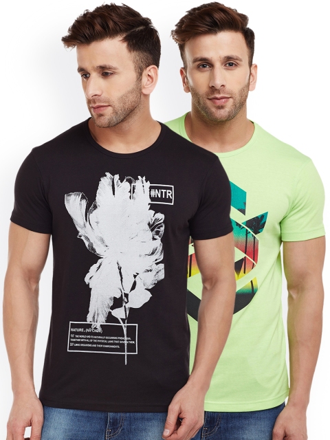

VIMAL JONNEY Men Pack of 2 T-shirts, Black