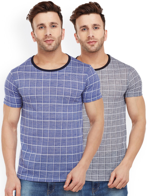 

VIMAL JONNEY Men Pack of 2 T-shirts, Blue