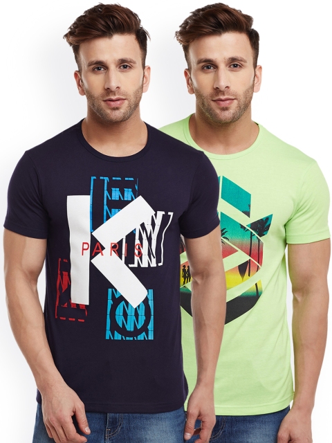 

VIMAL JONNEY Men Pack of 2 T-shirts, Navy blue