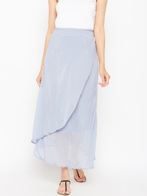 

Oxolloxo Women Blue Geometric Print Maternity Maxi Skirt