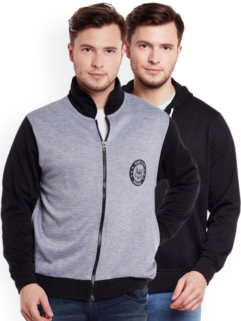 

VIMAL JONNEY Men Pack of 2 Sweatshirts, Black