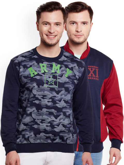 

VIMAL JONNEY Men Pack of 2 Sweatshirts, Navy blue