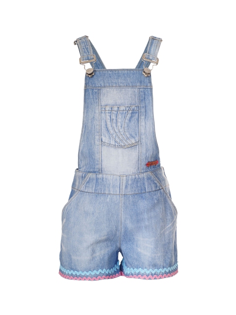 

naughty ninos Girls Light Blue Dungarees