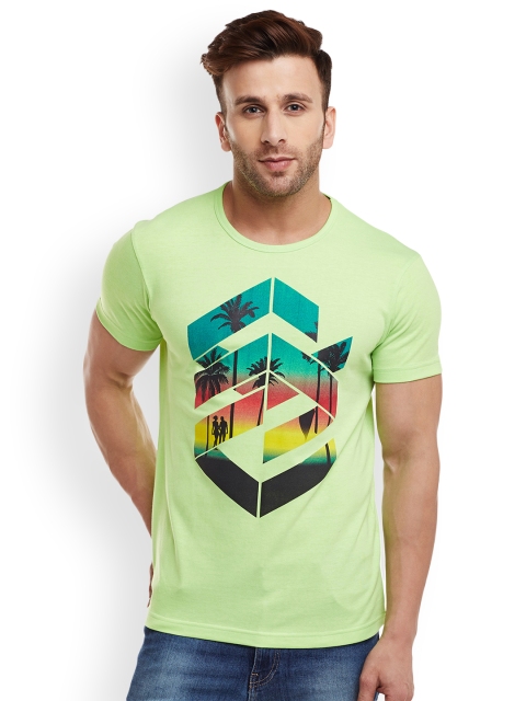 

VIMAL JONNEY Men Green Printed Round Neck T-shirt