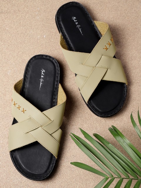 

Mast & Harbour Men Beige Comfort Sandals
