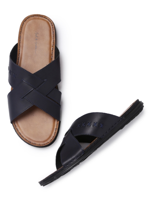 

Mast & Harbour Men Navy Blue Comfort Sandals