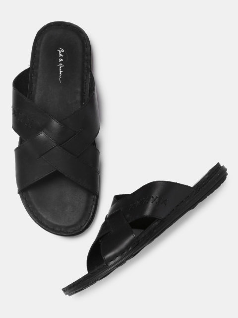 

Mast & Harbour Men Black Comfort Sandals