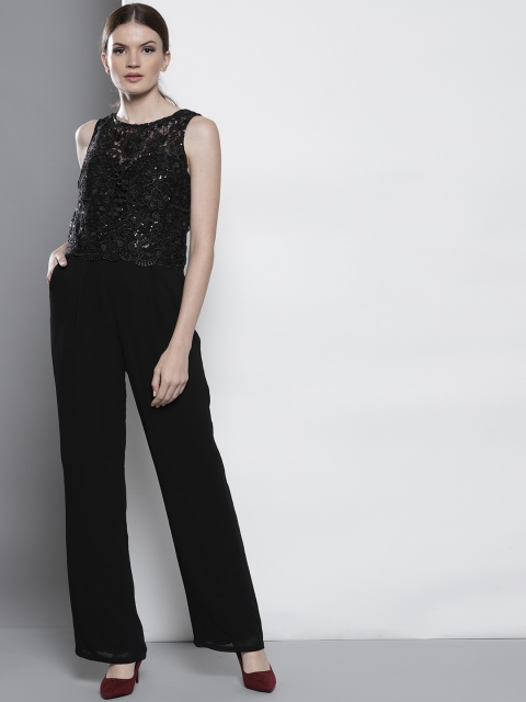 

DOROTHY PERKINS Black Lace Basic Jumpsuit