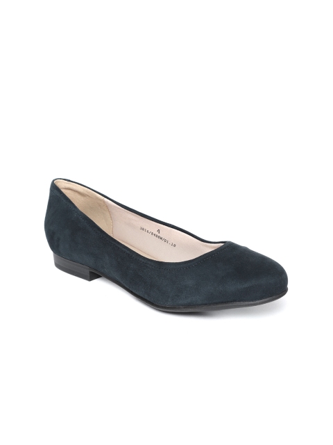 

Marks & Spencer Women Navy Leather Ballerinas, Navy blue
