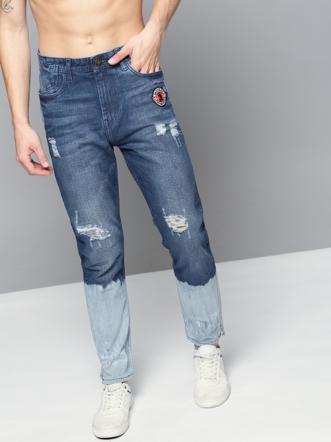 

Kook N Keech Disney Men Blue Anti Fit Mid-Rise Mildly Distressed Printed Jeans