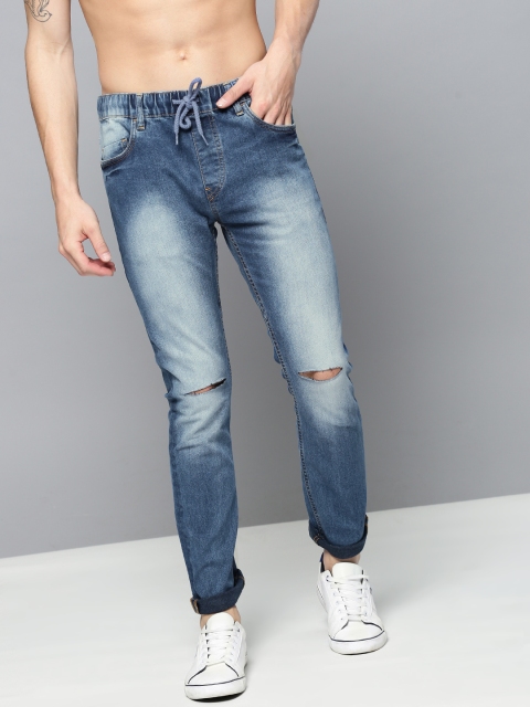 

Kook N Keech Men Blue Slim Fit Mid-Rise Slash Knee Stretchable Jeans