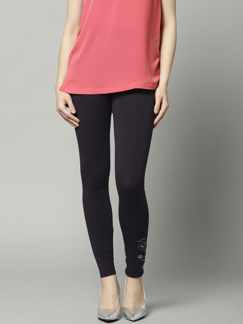 

Marks & Spencer Women Navy Blue High-Rise Leggings